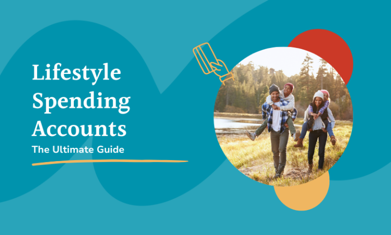 Lifestyle Spending Accounts: The Ultimate Guide. Picture of kids on a piggyback ride with their parents